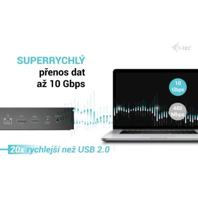 i-tec dokovací stanice Universal 5x 4K Display Docking Station, Power Delivery 100W