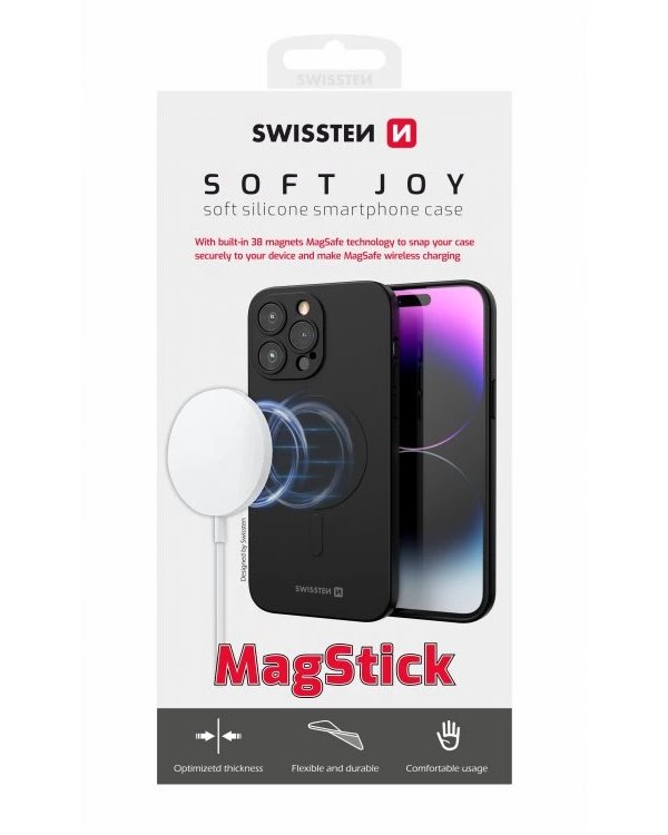 Swissten pouzdro soft joy magstick pro apple iphone 16 plus black