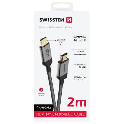 Swissten kabel hdmi na hdmi 4k 60hz 2,0 m