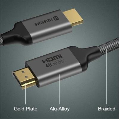 Swissten kabel hdmi na hdmi 4k 60hz 1,0 m
