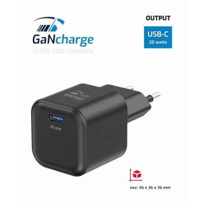 Swissten síťový adaptér gan 1x usb-c 20w power delivery černý