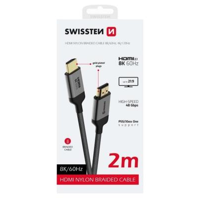 Swissten kabel hdmi na hdmi 8k 60hz 2,0 m