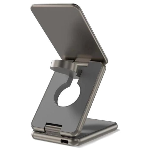 Swissten bezdrátová hliníková nabíječka al1 šedá (kompatibilní s magsafe)