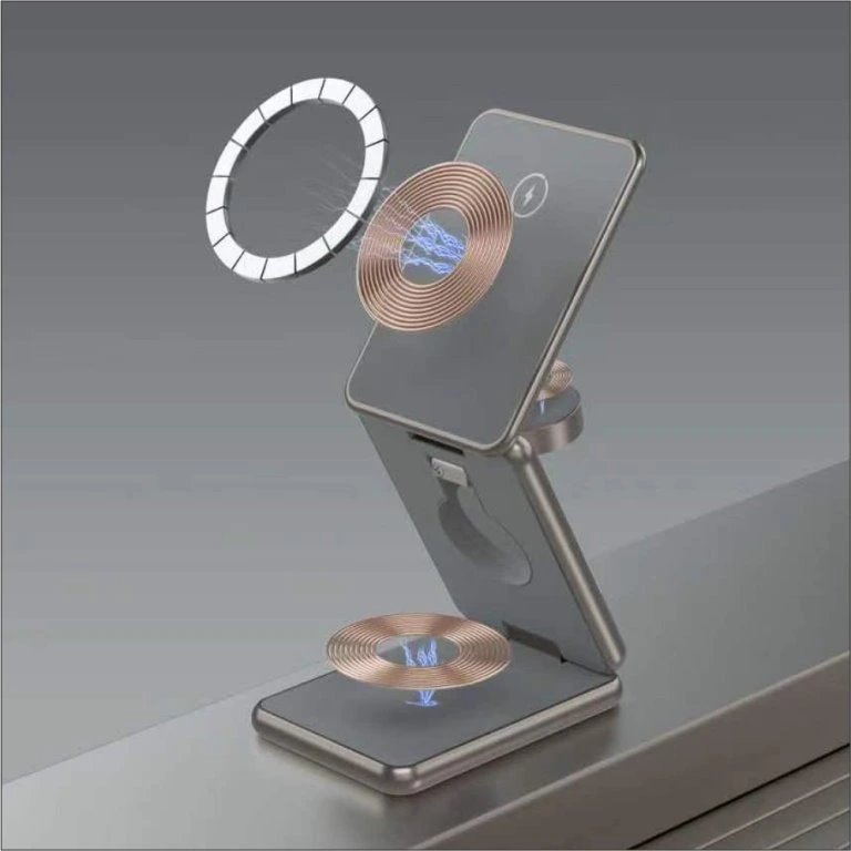 Swissten bezdrátová hliníková nabíječka al1 šedá (kompatibilní s magsafe)