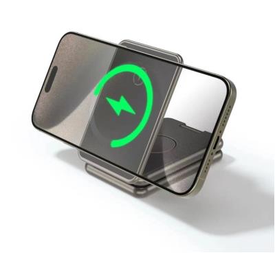 Swissten bezdrátová hliníková nabíječka al1 šedá (kompatibilní s magsafe)