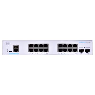 Cisco CBS250-16T-2G-EU 16-port GE Smart Switch, 16x GbE RJ-45, 2x 1G SFP, fanless, REFRESH