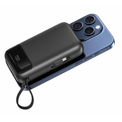 Swissten power bank 20000 mah pd 20w s integrovanými kabely  usb-c a lightning (kompatibilní s magsafe)