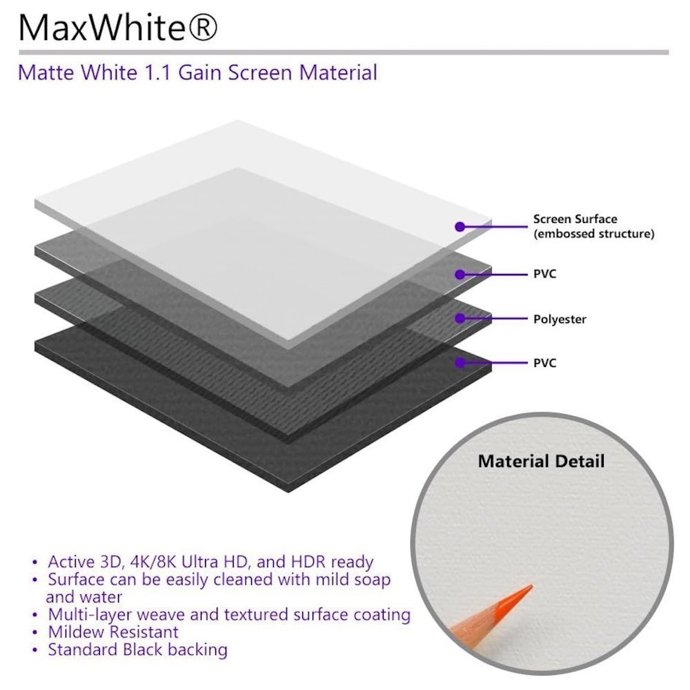 ELITE SCREENS plátno roleta 120" (304,8cm)/ 16:9/ 148,6×264,2cm/ gain 1.1/ case bílý/ 24" drop