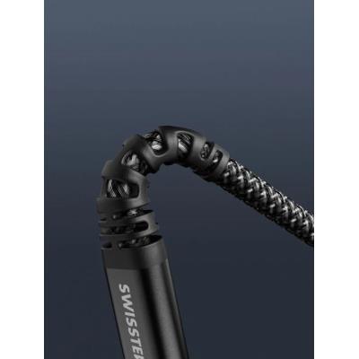 Swissten datový kabelkevlar usb / lightning 1,5 m antracit