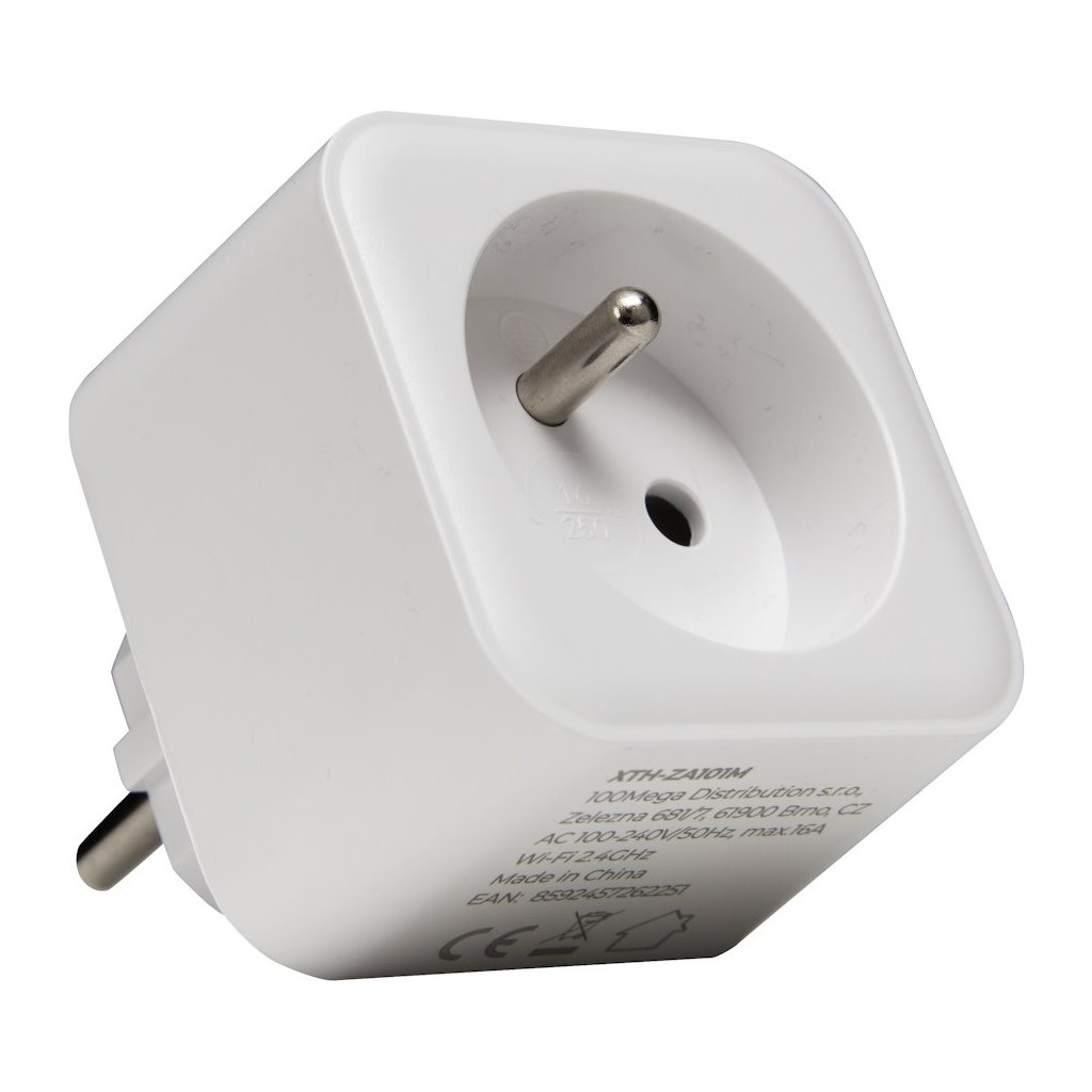 Xtend Home set 2x chytrá interní zásuvka, měření příkonu, správné spínání fáze, Tuya