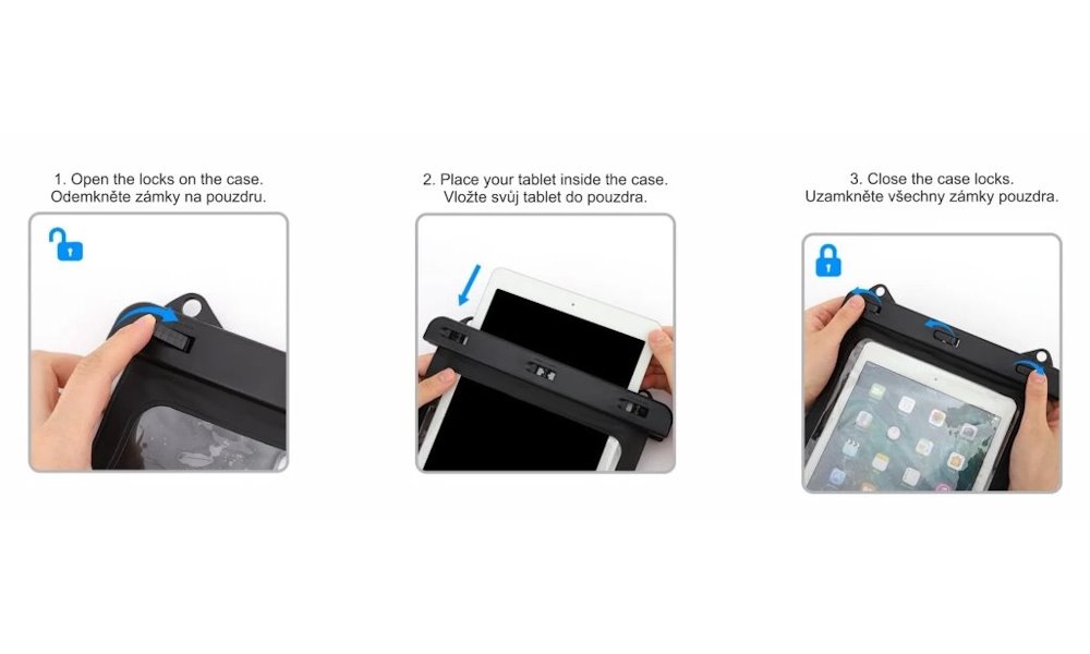 Swissten vodotěsné pouzdro pro tablet 11" černé