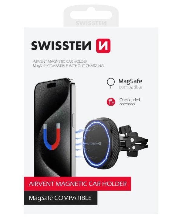 Swissten magnetický držák do ventilace auta magstick compact(kompatibilní s magsafe)