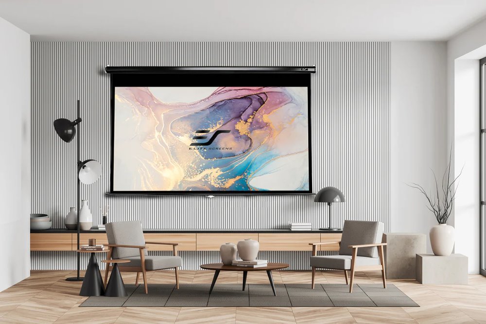 ELITE SCREENS plátno roleta 135" (342,9cm)/ 16:9/ 167,6×298cm/ gain 1.1/ case černý