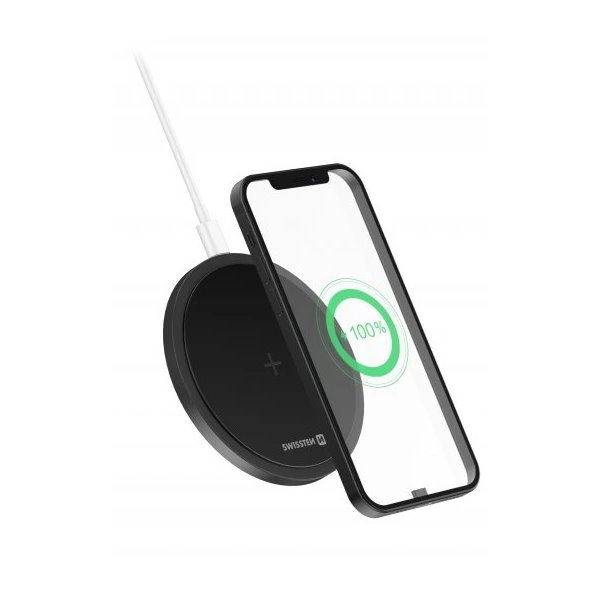 Swissten wireless nabíječka 15w černá
