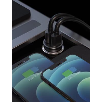 Swissten cl adaptér power delivery usb-c + quick charge 3.0 36w metal černý