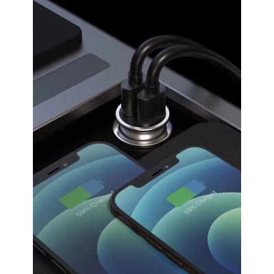 Swissten cl adaptér power delivery usb-c + quick charge 3.0 36w metal stříbrný