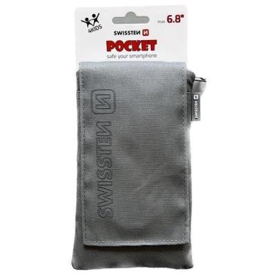Swissten pouzdro pocket 6,8" šedé