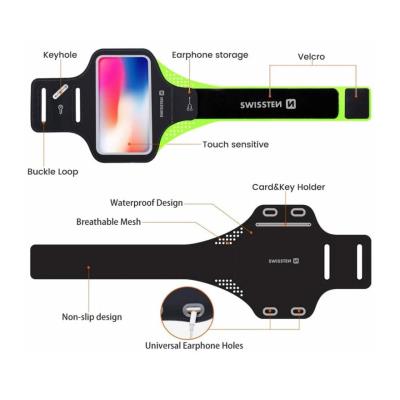 Swissten pouzdro armband case vel. 6,0" černé