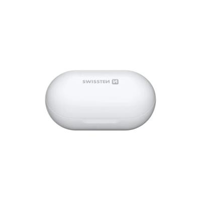Swissten bluetooth tws sluchátka stonebuds bílá