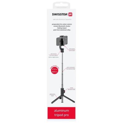 Swissten bluetooth selfie stick aluminum tripod pro