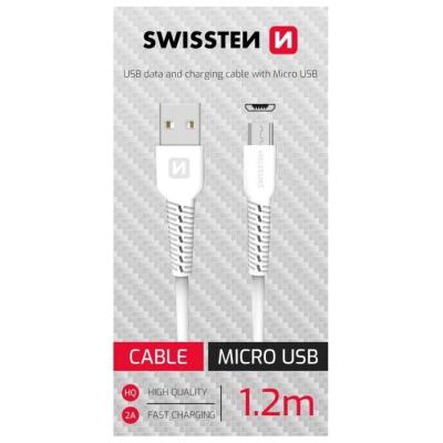 Swissten datový kabelusb/micro usb bílý 1,2m  (samoprodavač)