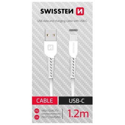 Swissten datový kabel usb/usb-c bílý 1,2m