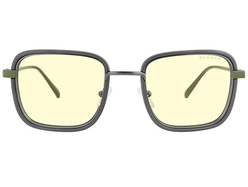 GUNNAR kancelářske/herní brýle FALLOUT VAULT 33 /GUNMETAL-OLIVE / * jantárová skla * BLF 65 * GUNNAR focus