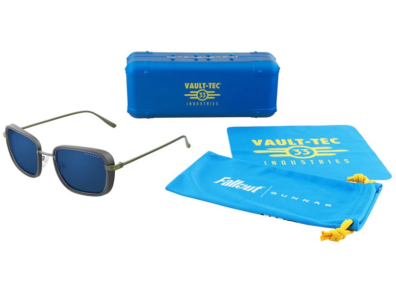 GUNNAR kancelářske/herní brýle FALLOUT VAULT 33 /GUNMETAL-OLIVE / * sluneční skla * BLF 90 * NATURAL focus