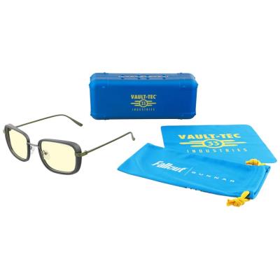 GUNNAR kancelářske/herní brýle FALLOUT VAULT 33 /GUNMETAL-OLIVE / * jantárová skla * BLF 65 * GUNNAR focus