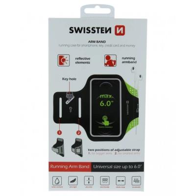 Swissten pouzdro armband case vel. 6,0" černé