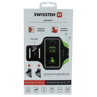 Swissten pouzdro armband case vel. 7,0" černé