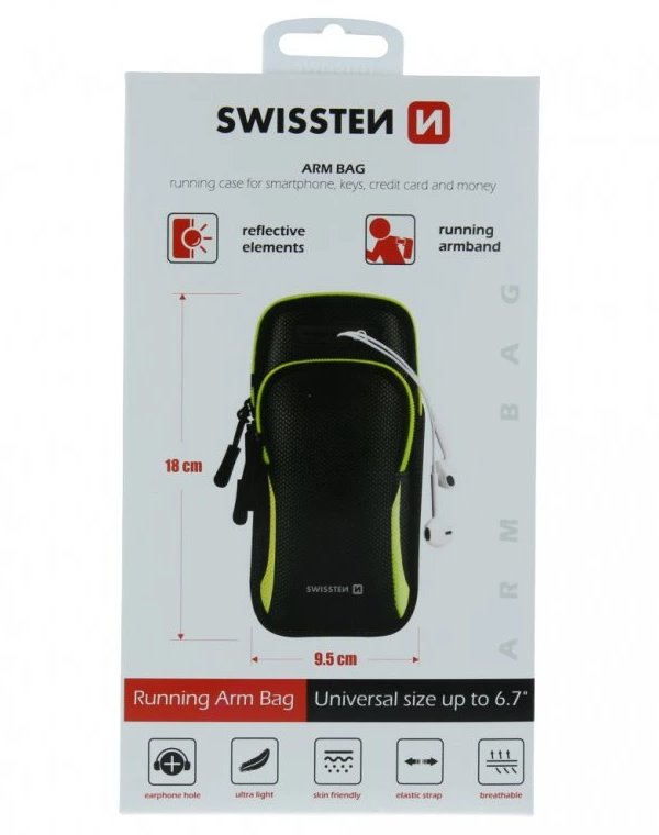 Swissten pouzdro armbag case černé