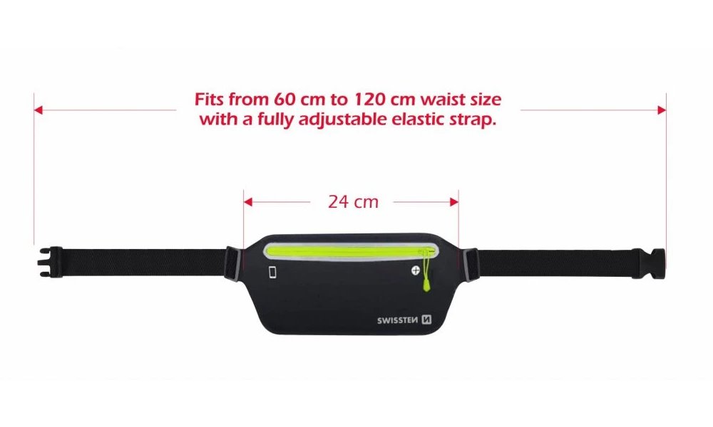 Swissten pouzdrowaist bag černé