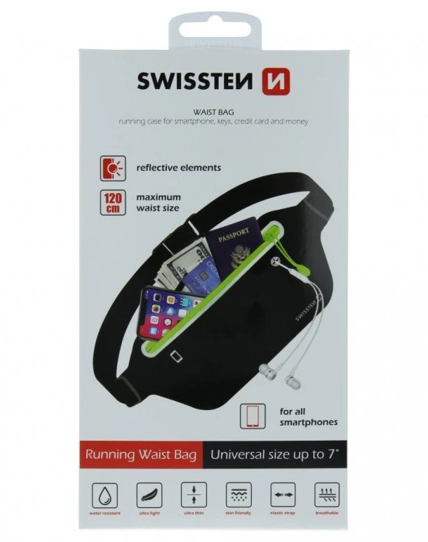 Swissten pouzdrowaist bag černé