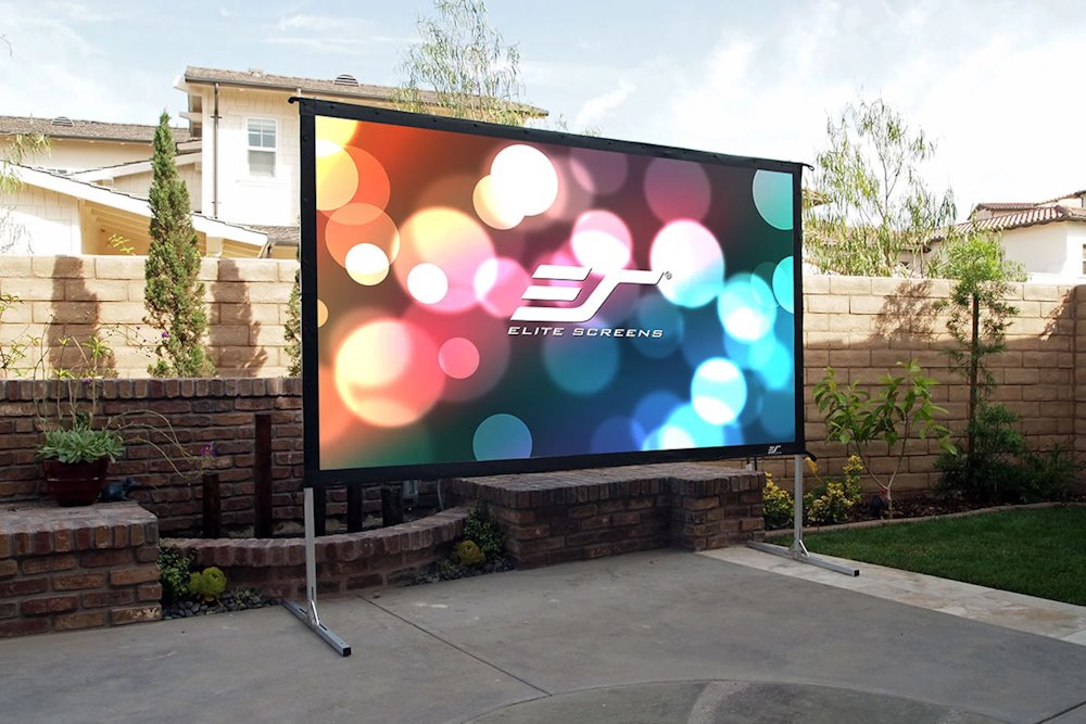 ELITE SCREENS plátno mobilní outdoor stativ 150" (381cm)/ 16:9/ 186,9×332cm/ hliníkový/ přední a zadní projekce