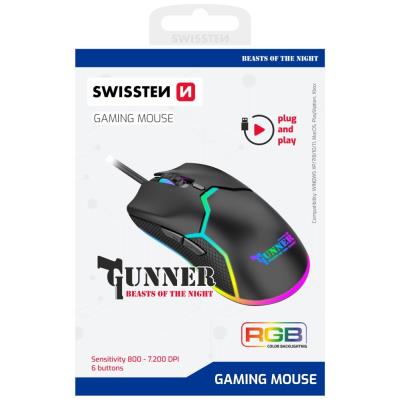 Swissten herní myš gunner