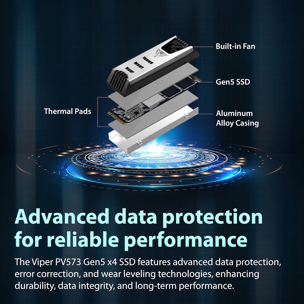 PATRIOT VIPER PV573 4TB SSD / Interní / M.2 PCIe Gen5 x4 NVMe / 2280 /