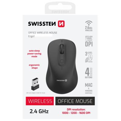 Swissten kancelářská bezdrátová myš