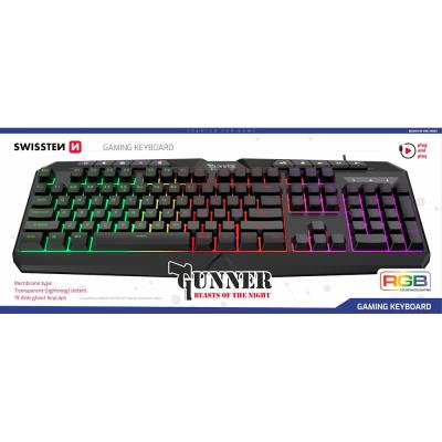 Swissten herní klávesnice gunner
