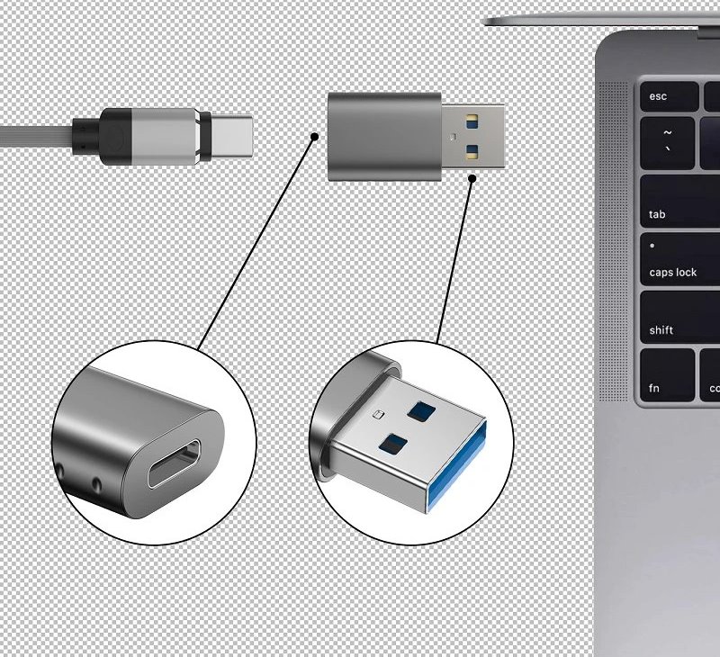 Swissten adapter usb-a(m)/usb-c(f)