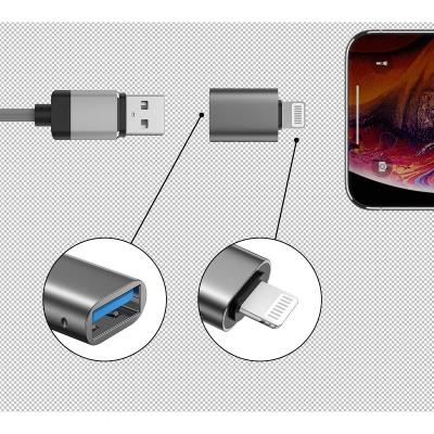 Swissten otg adapter lightning(m)/usb-a(f)