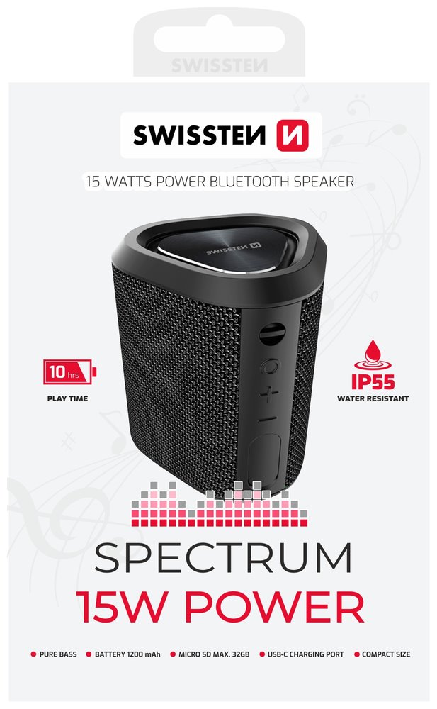 Swissten Bluetooth reproduktor spectrum 15 W černý