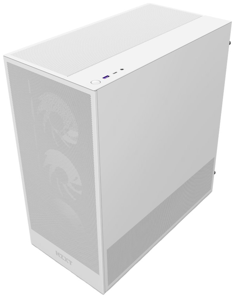 NZXT skříň H5 Flow RGB edition / 1x360 mm RGB core fan / 1x120mm / USB 3.0 / USB-C 3.1 / průhledná bočnice / mesh /bílá