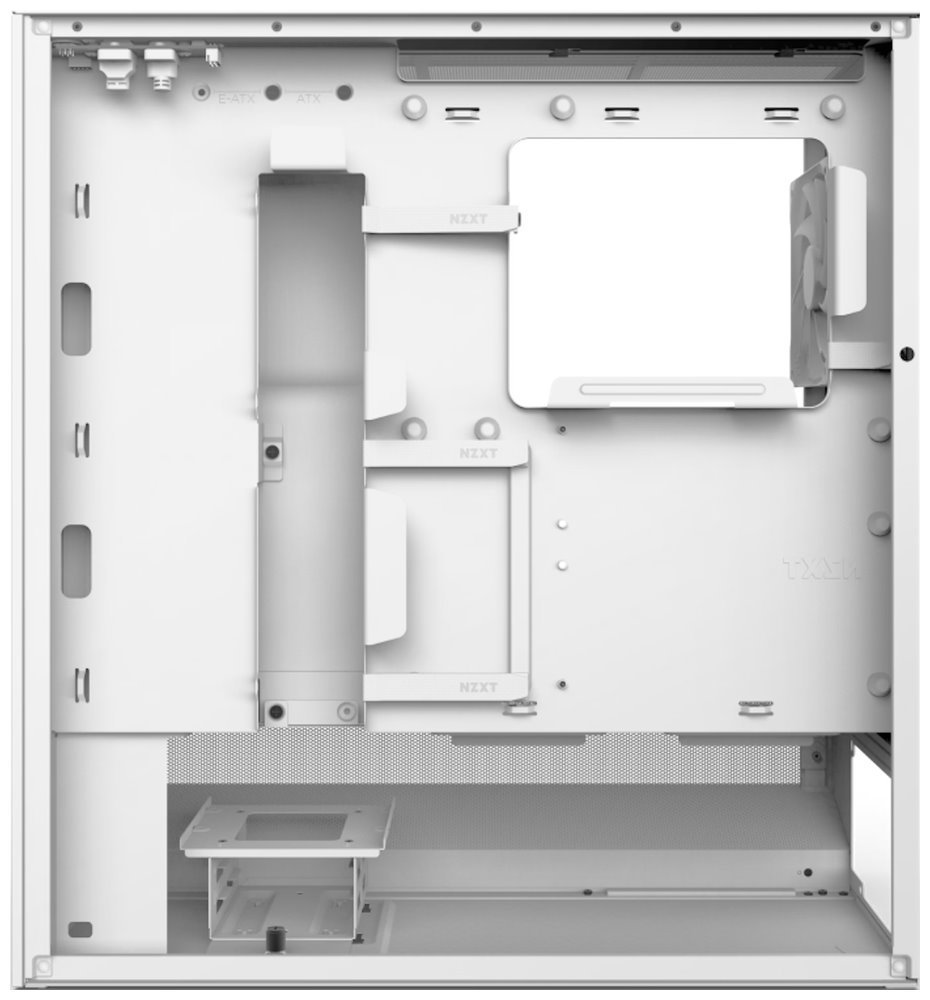 NZXT skříň H5 Flow RGB edition / 1x360 mm RGB core fan / 1x120mm / USB 3.0 / USB-C 3.1 / průhledná bočnice / mesh /bílá
