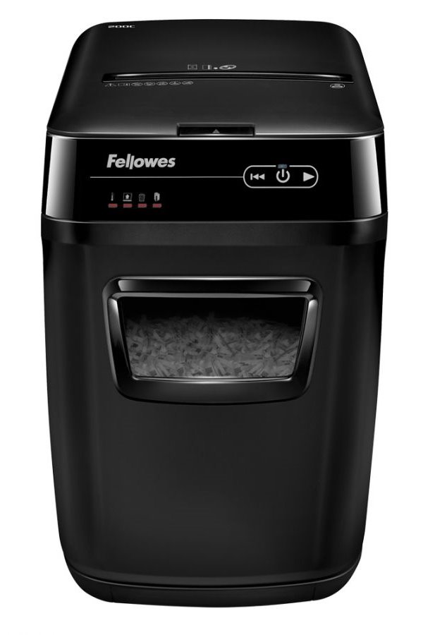 POŠKOZENÝ OBAL - FELLOWES skartovač AutoMax 200 C/ křížový řez 4x38 mm/ objem koše 32 l/ certifikát NBÚ/ stupeň utajení P-4 (d...