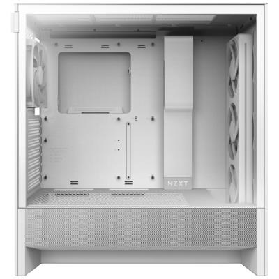 NZXT skříň H5 Flow RGB edition / 1x360 mm RGB core fan / 1x120mm / USB 3.0 / USB-C 3.1 / průhledná bočnice / mesh /bílá