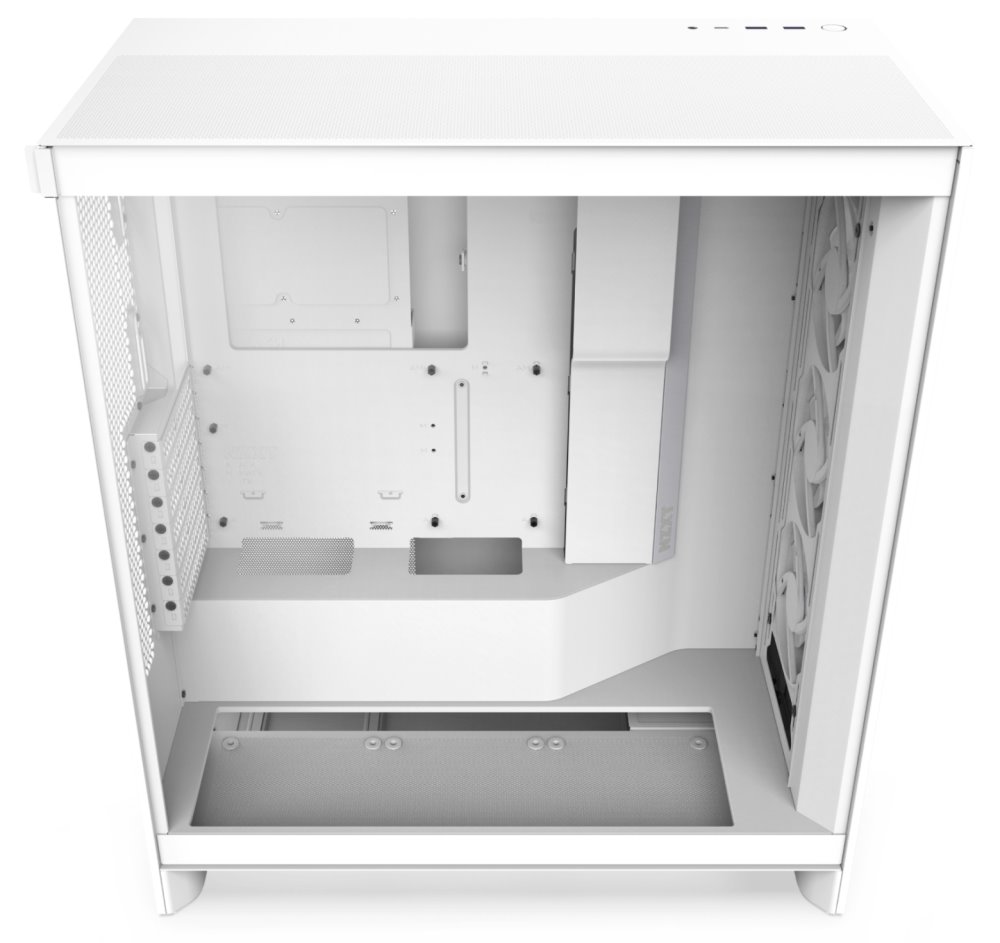 NZXT skříň H7 Flow RGB edition / ATX / 1x360mm RGB core fan/ USB-C / 2x USB / proskl. bočnice / mesh panel / RGB / bílá