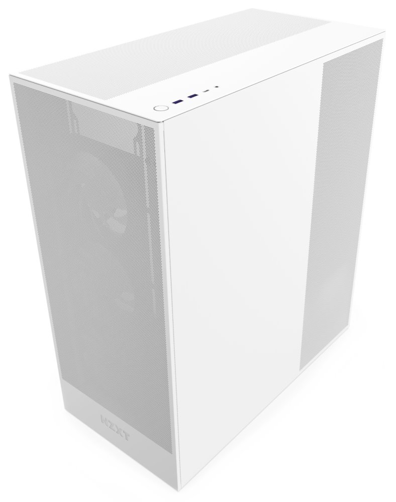 NZXT skříň H7 Flow RGB edition / ATX / 1x360mm RGB core fan/ USB-C / 2x USB / proskl. bočnice / mesh panel / RGB / bílá