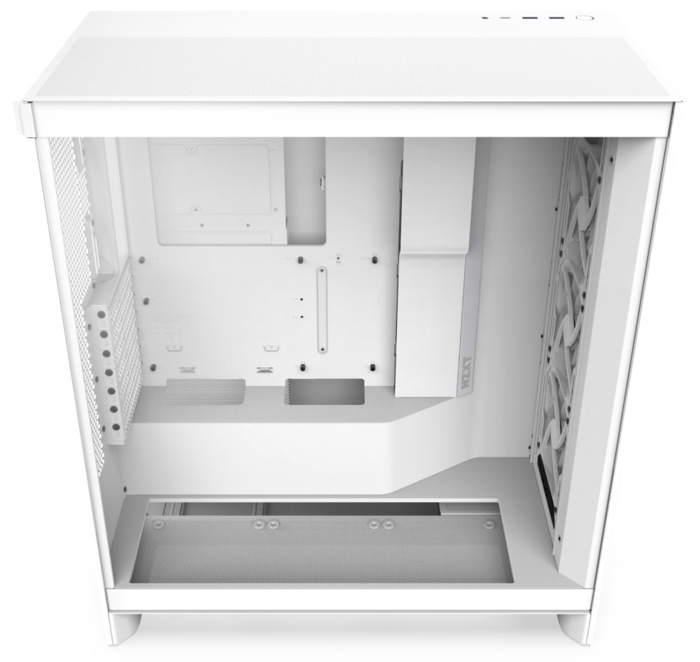 NZXT skříň H7 Flow edition / ATX / 3x 120 mm fan / USB-C / 2x USB / prosklená bočnice / mesh panel / bílá