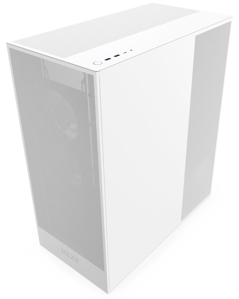 NZXT skříň H7 Flow edition / ATX / 3x 120 mm fan / USB-C / 2x USB / prosklená bočnice / mesh panel / bílá